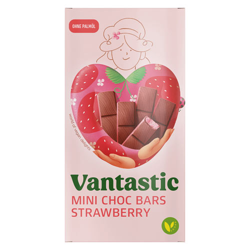 Vantastic Foods, stænger med jordbær-mandel fyld, 100g