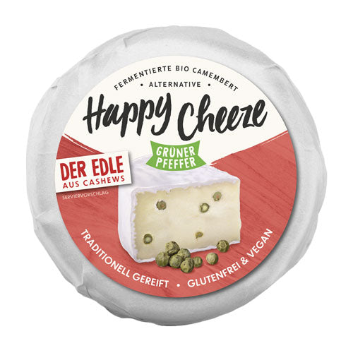 Happy Cheeze, Vegansk camembert-alternativ af fermenterede cashews med peberkorn, Øko