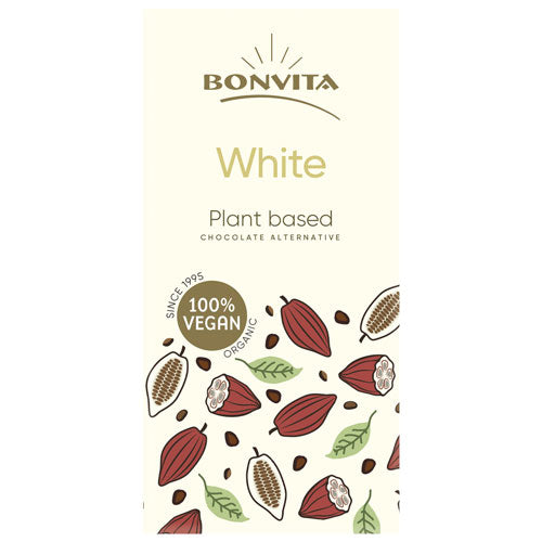 Hvid vegansk chokolade - Bonvita - Glutenfri - Øko