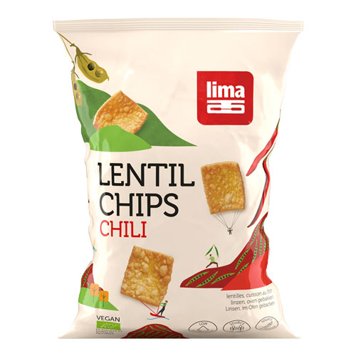 Lima Linsechips Chili Økologisk, 90 g.