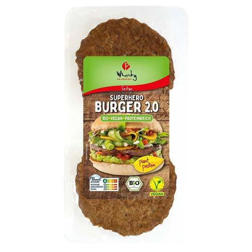 Wheaty Veganske bøffer - Superhero Burger 2.0 - Øko