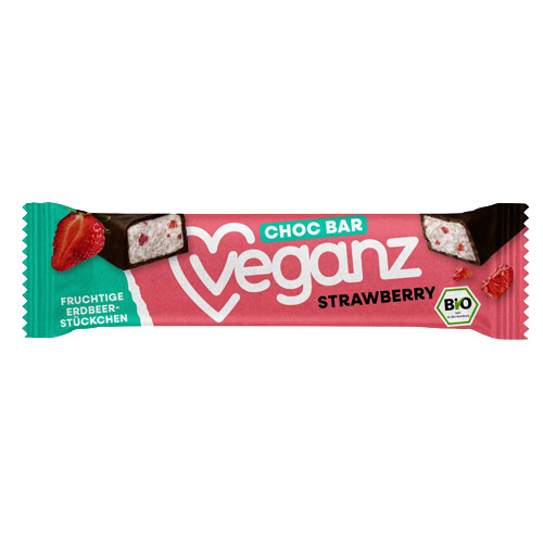 laktosefri chokoladebar med jordbær - vegansk slik