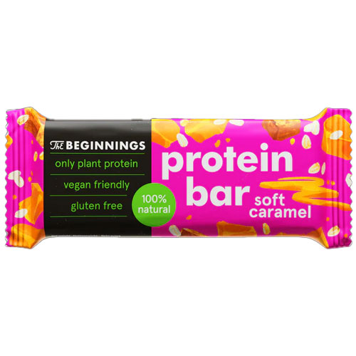 vegansk proteinbar med karamel - glutenfri proteinbar