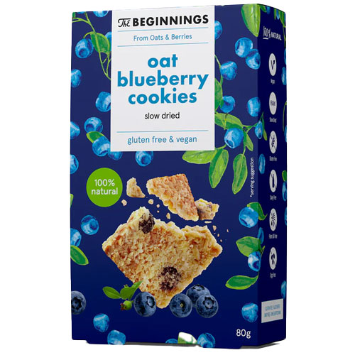 vegansk kage - glutenfri cookies med blåbær