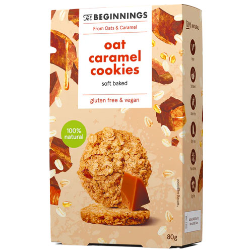 Glutenfri cookie smed karamel - vegansk kage