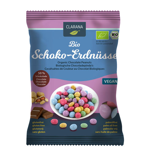 Clarana - Veganske chokolade peanuts, Glutenfri, Øko