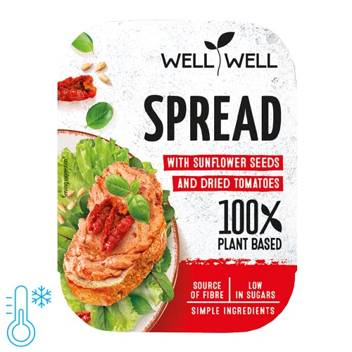 vegansk pålægs spread med tomat