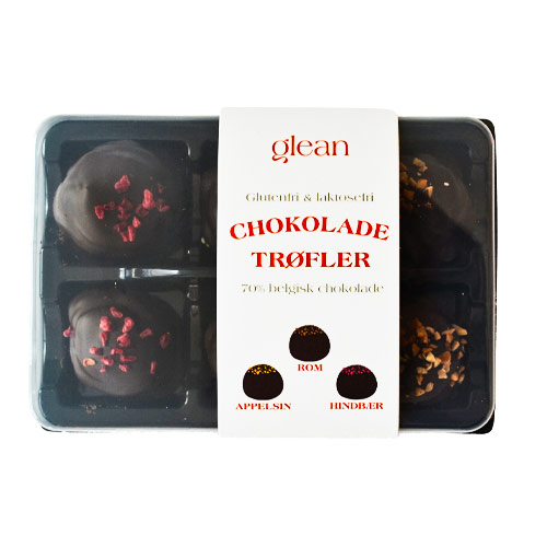 laktosefri chokolade trøfler - glutenfri og vegansk fra glean