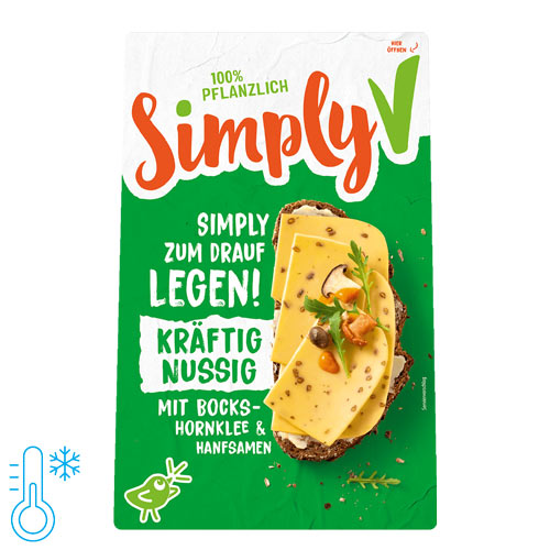 simply v vegansk ost i skiver
