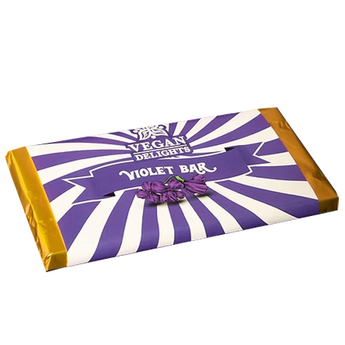 Vegan Delights - Mørk chokolade med kandiserede violer, glutenfri, mælkefri