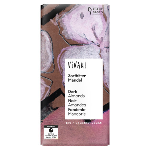 vivani vegansk mørk chokolade med mandler