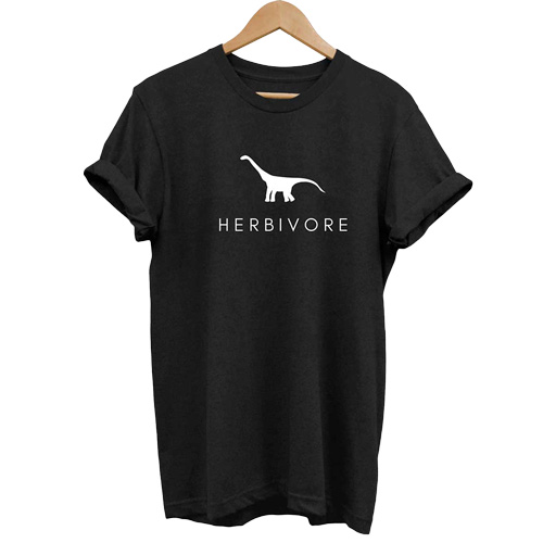vegansk t-shirt med tryk - print herbivore