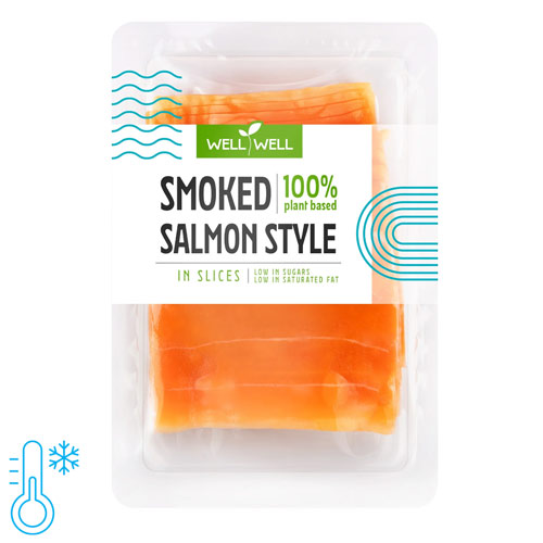 vegansk alternativ til rรธget laks i skiver - vegansk fiskealternativ