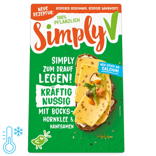 simply v vegansk ost i skiver